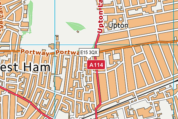 E15 3QX map - OS VectorMap District (Ordnance Survey)