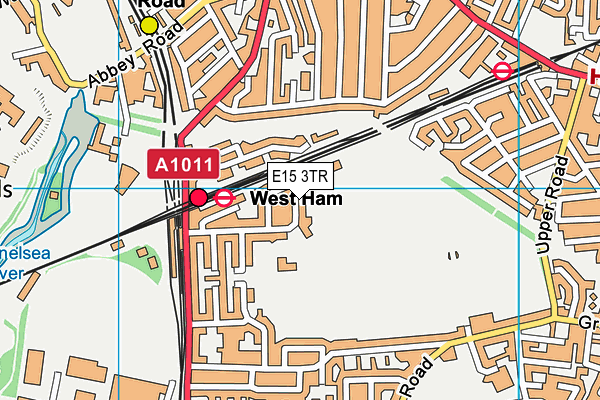 E15 3TR map - OS VectorMap District (Ordnance Survey)