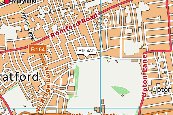 E15 4AD map - OS VectorMap District (Ordnance Survey)