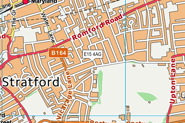 E15 4AG map - OS VectorMap District (Ordnance Survey)