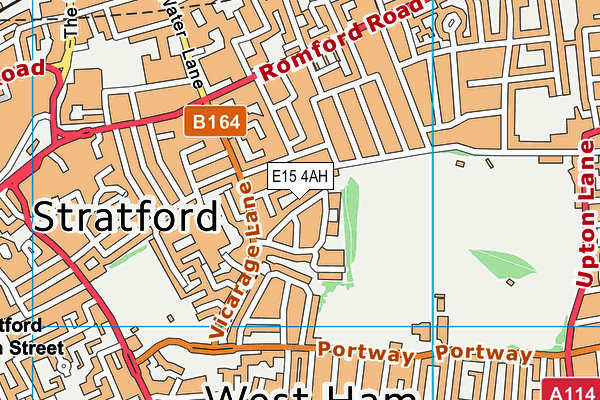 E15 4AH map - OS VectorMap District (Ordnance Survey)