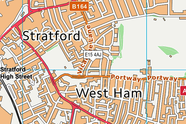 E15 4AJ map - OS VectorMap District (Ordnance Survey)