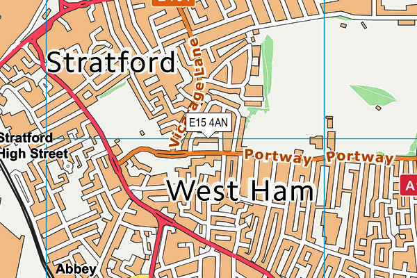 E15 4AN map - OS VectorMap District (Ordnance Survey)