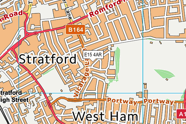 E15 4AR map - OS VectorMap District (Ordnance Survey)