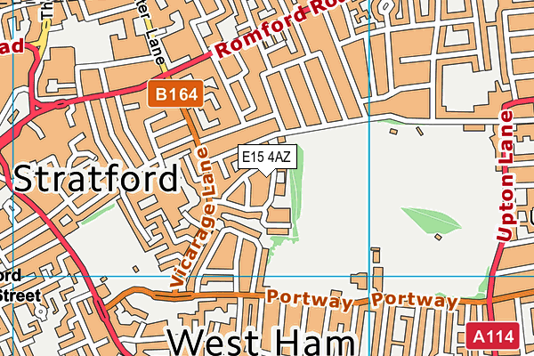 E15 4AZ map - OS VectorMap District (Ordnance Survey)