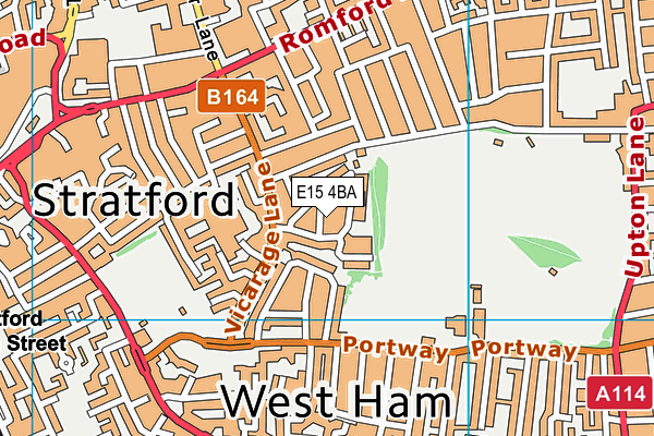 E15 4BA map - OS VectorMap District (Ordnance Survey)