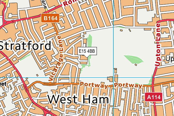 E15 4BB map - OS VectorMap District (Ordnance Survey)