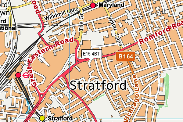 E15 4BT map - OS VectorMap District (Ordnance Survey)