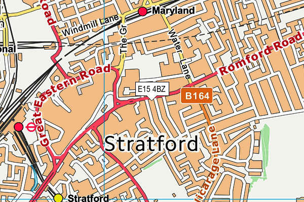 E15 4BZ map - OS VectorMap District (Ordnance Survey)