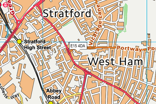 E15 4DA map - OS VectorMap District (Ordnance Survey)