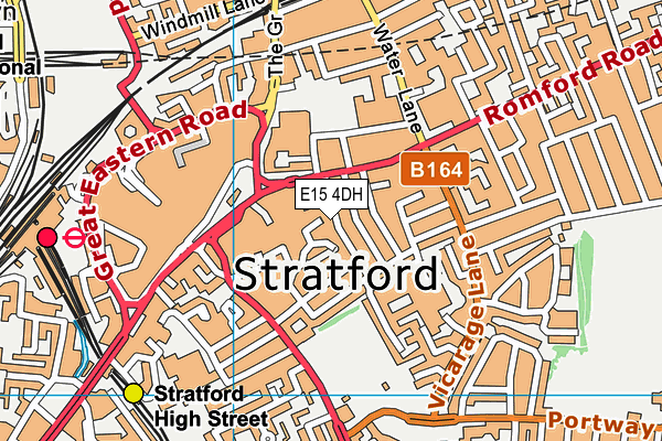 E15 4DH map - OS VectorMap District (Ordnance Survey)