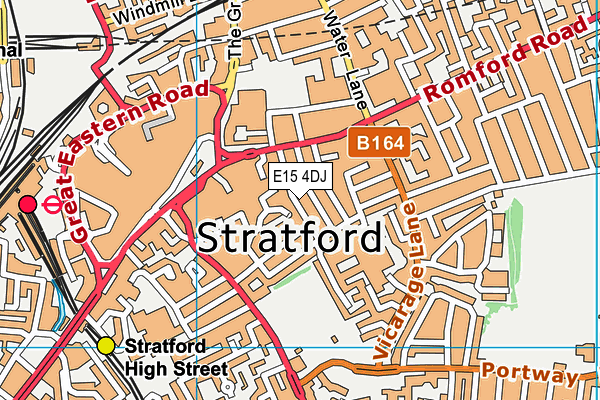 E15 4DJ map - OS VectorMap District (Ordnance Survey)