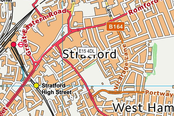 E15 4DL map - OS VectorMap District (Ordnance Survey)