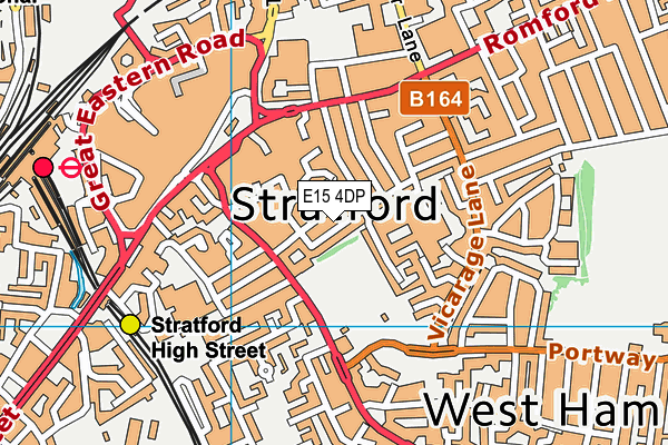 E15 4DP map - OS VectorMap District (Ordnance Survey)