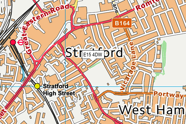E15 4DW map - OS VectorMap District (Ordnance Survey)