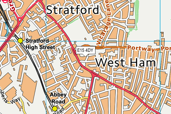 E15 4DY map - OS VectorMap District (Ordnance Survey)