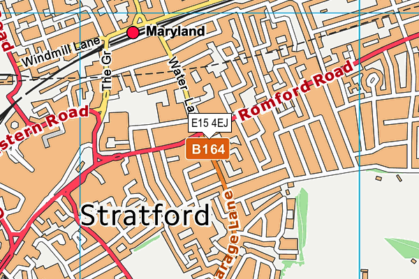 E15 4EJ map - OS VectorMap District (Ordnance Survey)