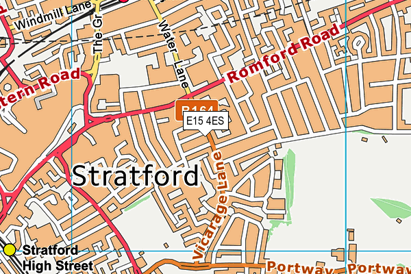 E15 4ES map - OS VectorMap District (Ordnance Survey)