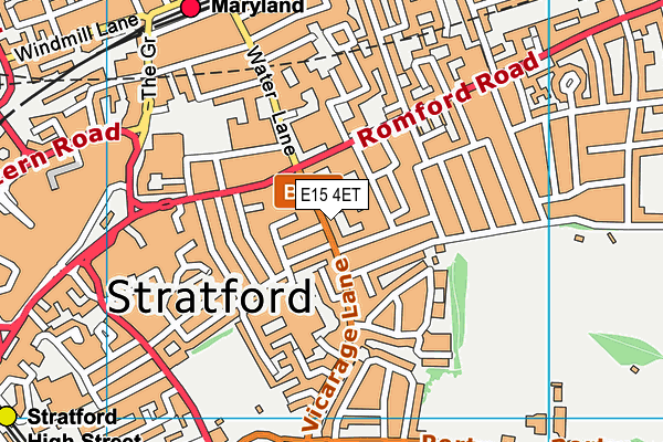 E15 4ET map - OS VectorMap District (Ordnance Survey)