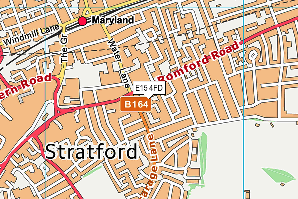 E15 4FD map - OS VectorMap District (Ordnance Survey)