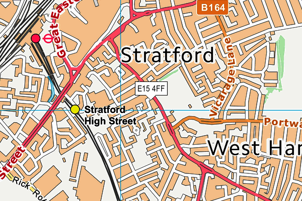 E15 4FF map - OS VectorMap District (Ordnance Survey)
