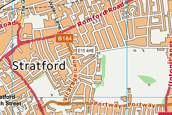 E15 4HE map - OS VectorMap District (Ordnance Survey)