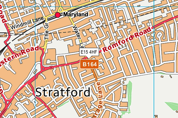 E15 4HF map - OS VectorMap District (Ordnance Survey)
