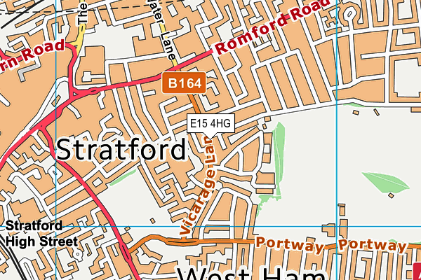 E15 4HG map - OS VectorMap District (Ordnance Survey)