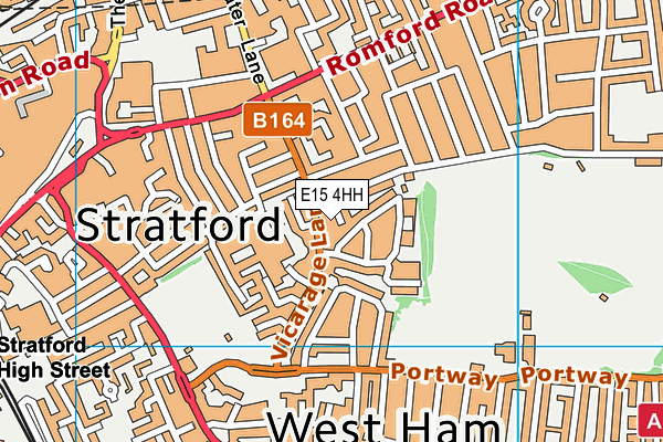 E15 4HH map - OS VectorMap District (Ordnance Survey)
