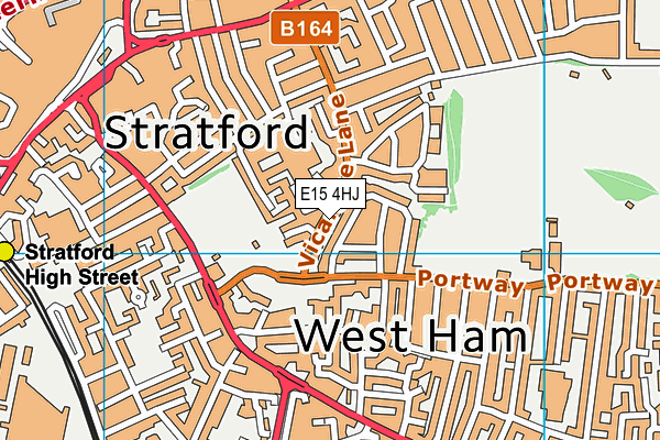 E15 4HJ map - OS VectorMap District (Ordnance Survey)