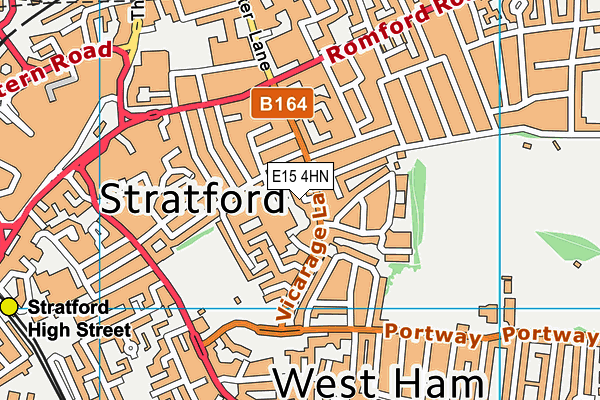 E15 4HN map - OS VectorMap District (Ordnance Survey)