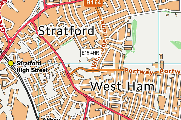 E15 4HR map - OS VectorMap District (Ordnance Survey)