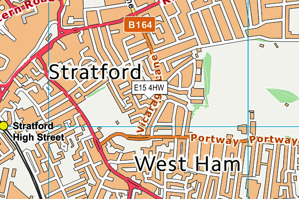 E15 4HW map - OS VectorMap District (Ordnance Survey)