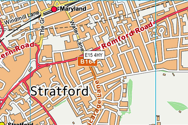 E15 4HY map - OS VectorMap District (Ordnance Survey)