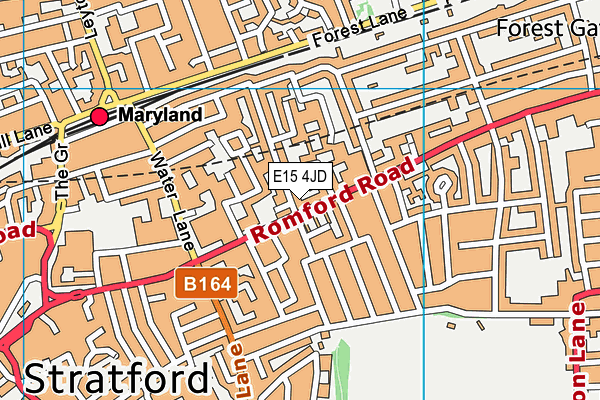 E15 4JD map - OS VectorMap District (Ordnance Survey)