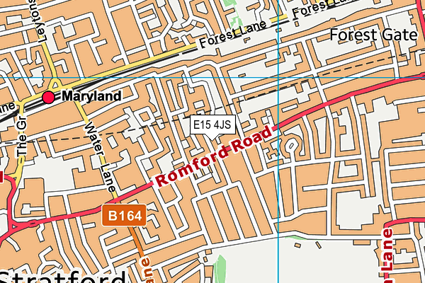 E15 4JS map - OS VectorMap District (Ordnance Survey)