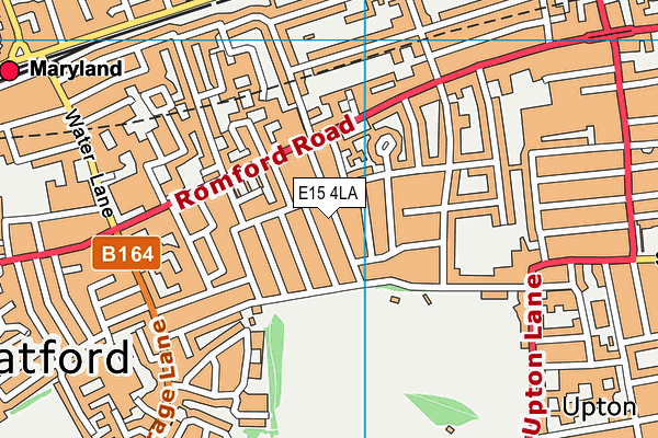 E15 4LA map - OS VectorMap District (Ordnance Survey)