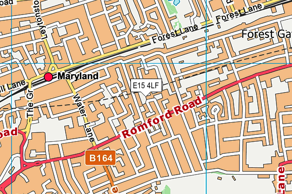 E15 4LF map - OS VectorMap District (Ordnance Survey)