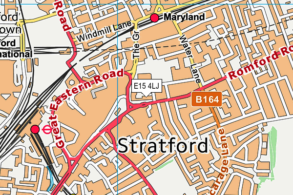 E15 4LJ map - OS VectorMap District (Ordnance Survey)