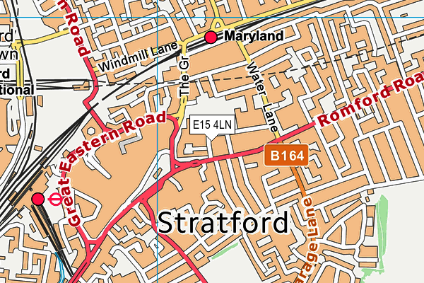 E15 4LN map - OS VectorMap District (Ordnance Survey)