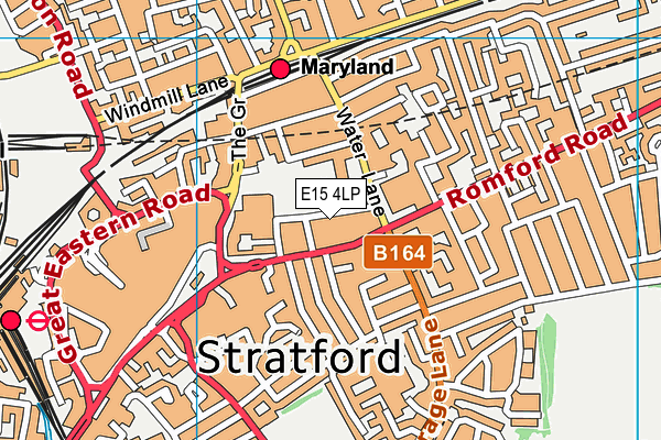 Sarah Bonnell School map (E15 4LP) - OS VectorMap District (Ordnance Survey)