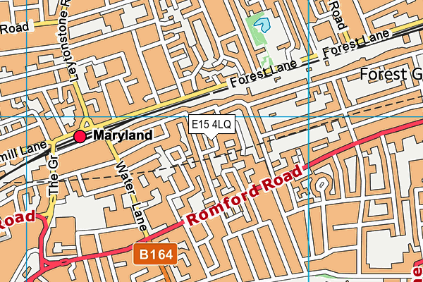 E15 4LQ map - OS VectorMap District (Ordnance Survey)
