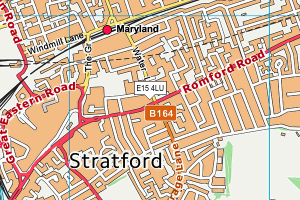 E15 4LU map - OS VectorMap District (Ordnance Survey)