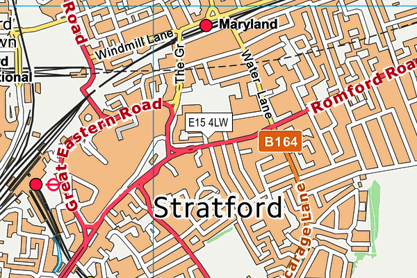 E15 4LW map - OS VectorMap District (Ordnance Survey)