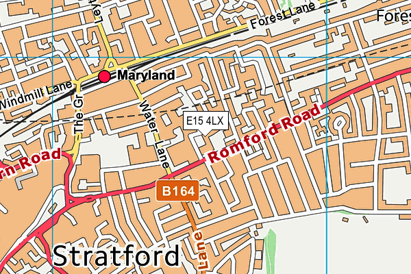 E15 4LX map - OS VectorMap District (Ordnance Survey)