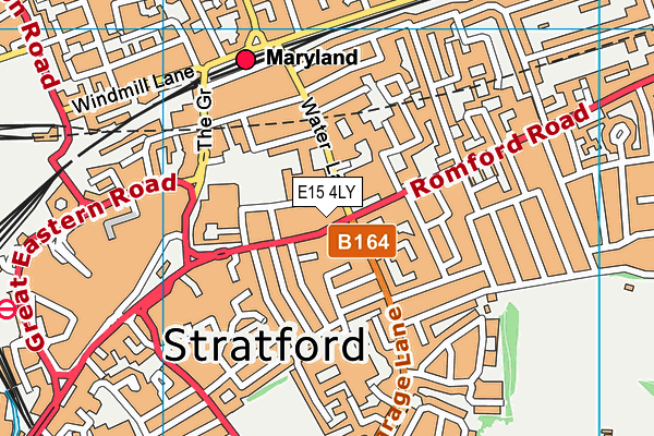 E15 4LY map - OS VectorMap District (Ordnance Survey)