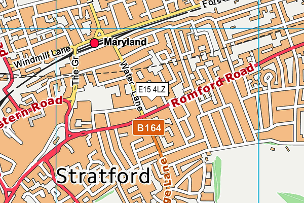 E15 4LZ map - OS VectorMap District (Ordnance Survey)