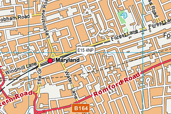 E15 4NP map - OS VectorMap District (Ordnance Survey)