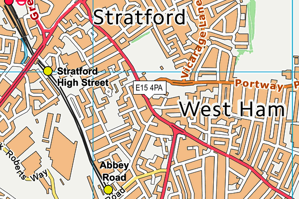 E15 4PA map - OS VectorMap District (Ordnance Survey)