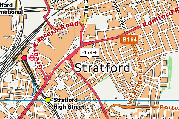 E15 4PF map - OS VectorMap District (Ordnance Survey)